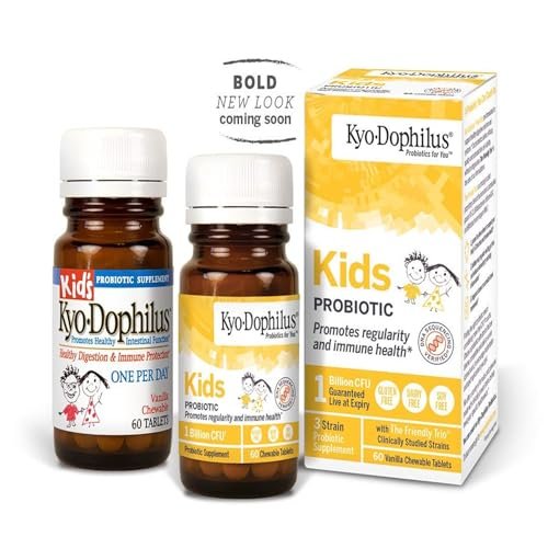 Kyolic Kyo-Dophilus Kids Probiotikum – 60 Kautabletten für Verdauung und Immunsystem