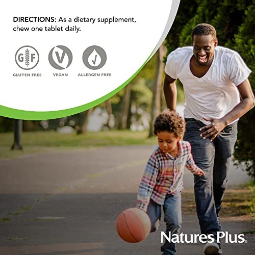 NaturesPlus Orange Juice Jr. – 180 Kautabletten – 100 mg Vitamin C – Immunsystem-Unterstützung – Sanft zum Magen – Vegan, Glutenfrei – 180 Portionen