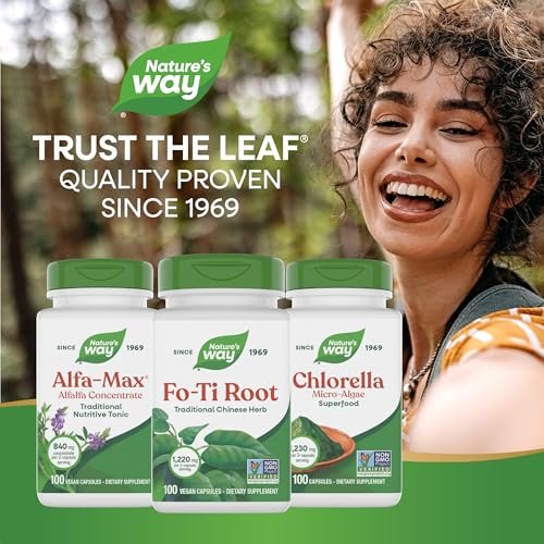Nature's Way Fo-Ti Wurzel, Traditionelles Chinesisches Kraut, 1.220 mg pro Portion, 100 Vegane Kapseln