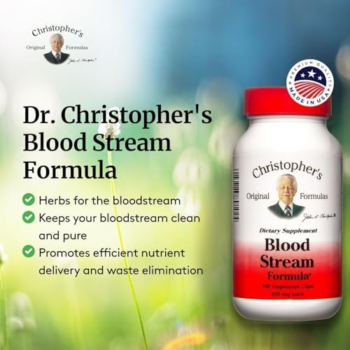 Christopher's Original Formulas Blood Stream Formula – Blutkreislauf-Unterstützung für reines Blut und gesunde Venen (100 Kapseln)