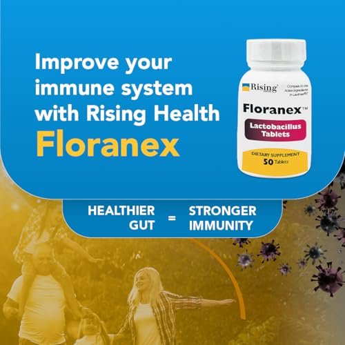 Rising Health Floranex Tabletten - Lactobacillus Probiotikum Nahrungsergänzungsmittel - 50 Tabletten