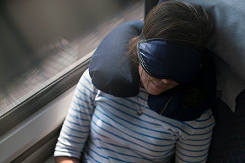 Lewis N. Clark Komfort Schlafmaske + Schlafhilfe zur Lichtblockade für Reisen, Flugzeug, Hotel, Flughafen, Schlaflosigkeit + Kopfschmerzlinderung mit verstellbaren Riemen, 2er-Pack, Blau
