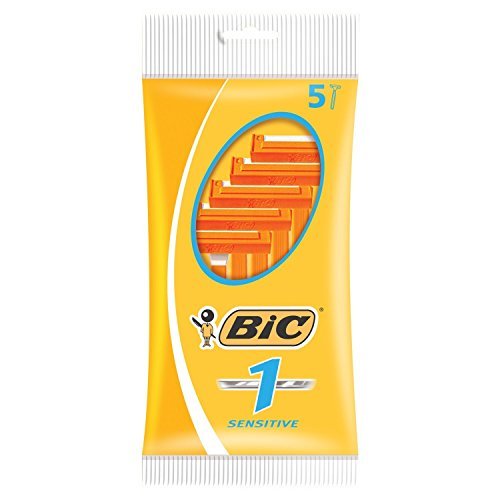 BIC Classic Sensitive Einwegrasierer für Männer, 5 Stück (1 Packung)
