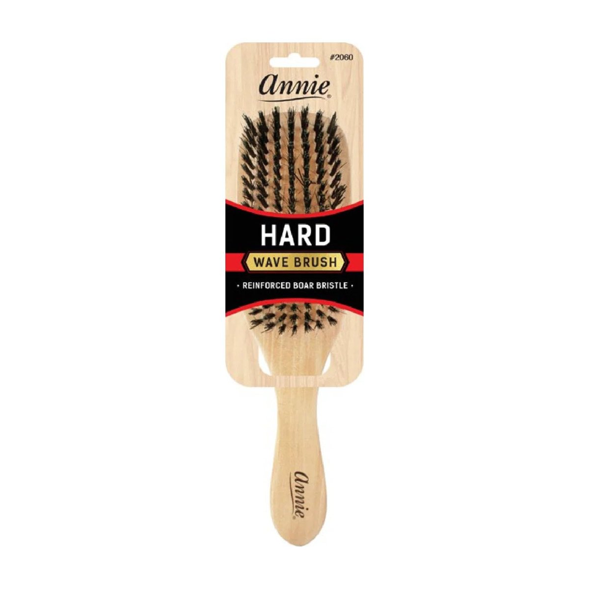 Annie Hard Wave Boar & Nylon Bristle Brush Hellbraun - Professionelle Haarbürste für alle Haartypen