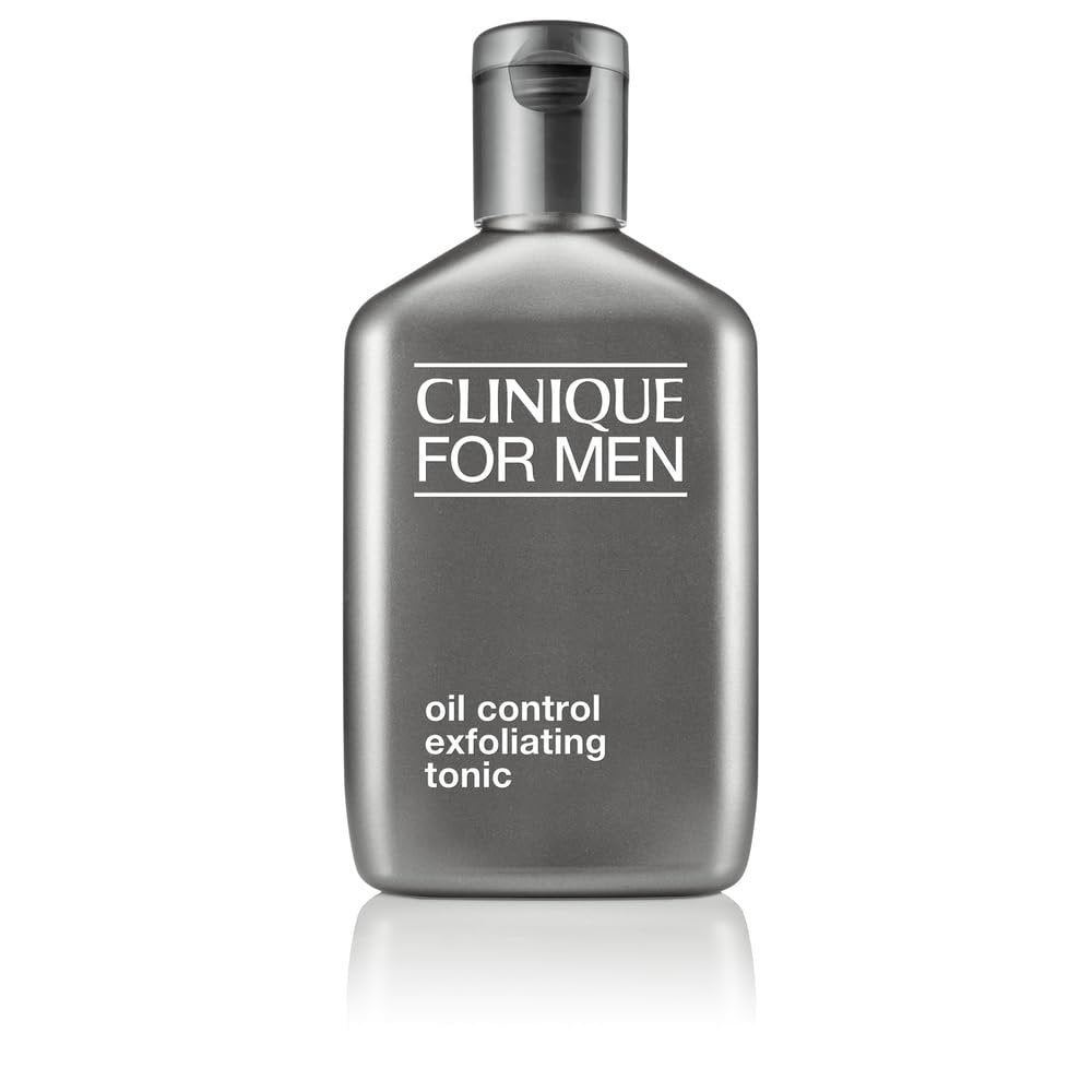 Clinique For Men Oil Control Exfoliating Tonic – Peeling-Toner mit Salicylsäure für ölige Haut und alle Hauttypen, entfernt überschüssiges Öl, befreit verstopfte Poren und bereitet auf die Rasur vor, 200 ml