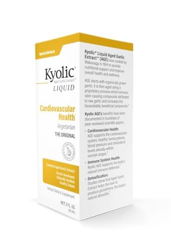Kyolic Gealterter Knoblauch-Extrakt für die Herz-Kreislauf-Gesundheit*, Flüssig 60 ml