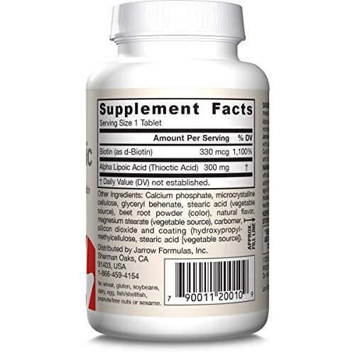 Jarrow Formulas® Alpha Lipoic Sustain mit Biotin – 300 mg Alpha-Liponsäure, universelles Antioxidans, Nahrungsergänzungsmittel, 60 vegane Tabletten, bis zu 60 Tage Versorgung