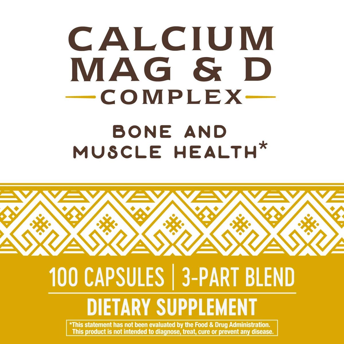 Nature's Way Calcium Magnesium & Vitamin D Komplex – Für gesunde Knochen & Zähne, Muskelfunktion*, Muskelentspannung* mit Vitamin D3, glutenfrei, 100 Kapseln