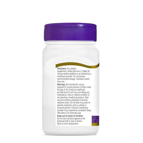 21st Century Melatonin 5mg Tabletten, 120 Stück, Schlafmittel für Erwachsene, Fördert Entspannung & erholsamen Schlaf, Nicht gewöhnungsbildend, Glutenfrei, Nicht-GVO