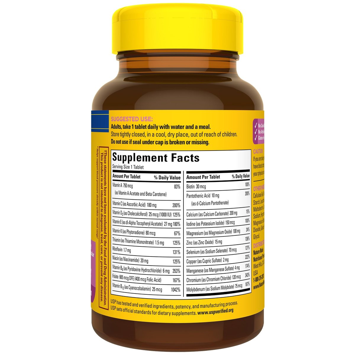 Nature Made Multivitamin für Frauen 50+ ohne Eisen – Tägliche Nährstoffversorgung, 90 Tabletten, 90-Tage-Vorrat