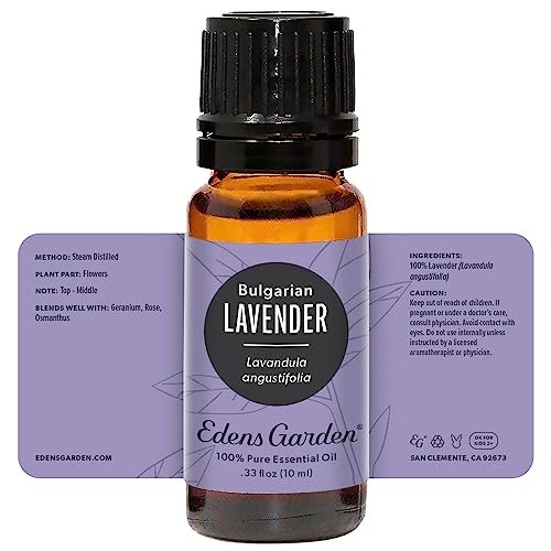 Edens Garden Lavendel- Bulgarisches Bio-Öl- 100% reines Premium, unverdünnt, natürlich, therapeutisch, Aromatherapie, am besten für Diffusor, Haut, Luftbefeuchter, kindersicher 10 ml