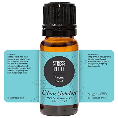 Edens Garden Stress Relief Ätherisches Öl Blend - 100% rein, premium, unverdünnt, natürlich, therapeutisch, Aromatherapie, ideal für Diffuser, Haut, Kerzen, Luftbefeuchter 10 ml (0,33 fl oz)