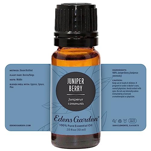 Edens Garden Wacholderbeere Bio Ätherisches Öl - 100% Rein, Premium, Unverdünnt, Naturrein, Therapeutisch, Aromatherapie, Ideal für Diffuser, Kerzen, Haare, Kindersicher, 10 ml (0,33 fl oz)