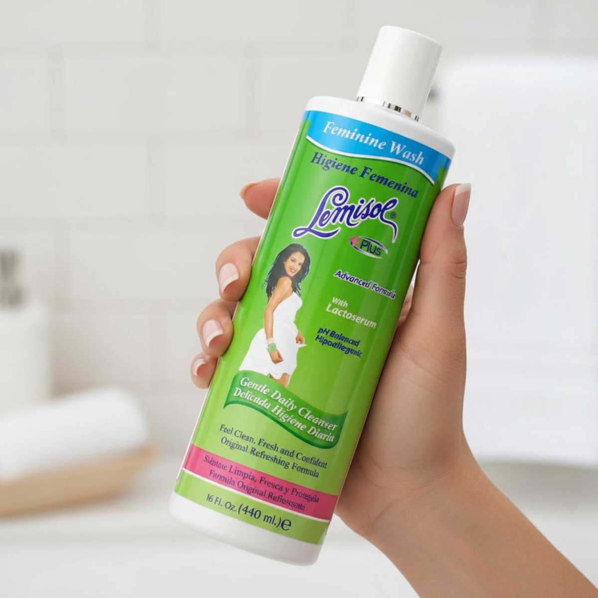 Lemisol Plus Sanfte tägliche Reinigungslotion, Original Erfrischend, 473 ml