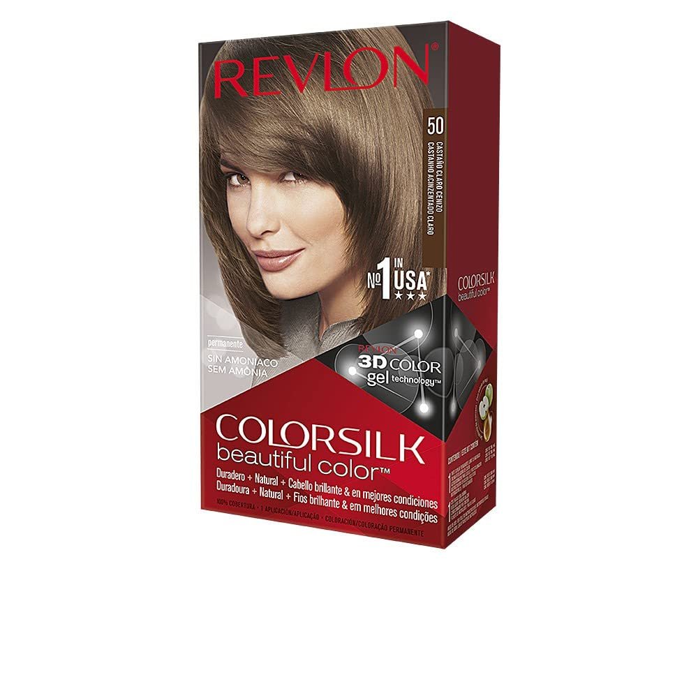 Revlon ColorSilk Haarfarbe, Hellasche Braun (3er-Pack)