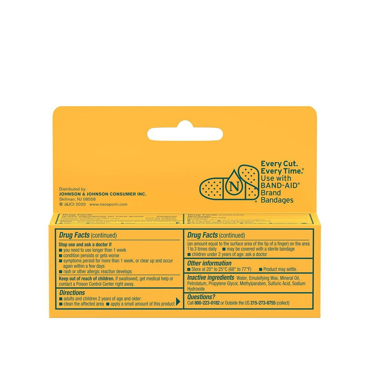 Neosporin + Maximalstarke Schmerzlinderung Dual Action Creme – Antibiotische & analgetische Erste-Hilfe-Creme für Infektionsschutz & Wundversorgung bei kleinen Schnitten, Schrammen & Verbrennungen, 0,5 Unzen, 2er-Pack