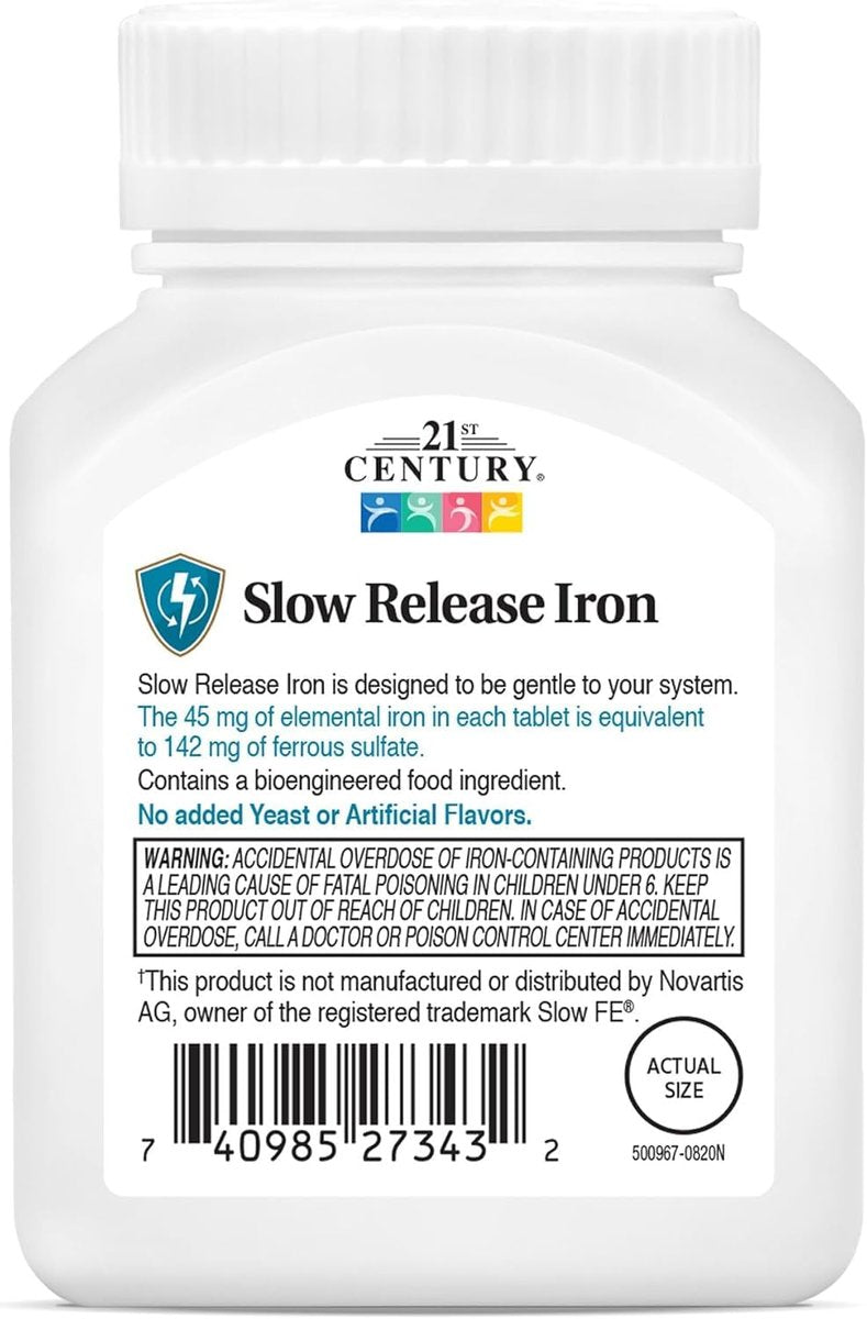 21st Century Slow Release Eisen Tabletten, 60 Stück (3er-Pack)
