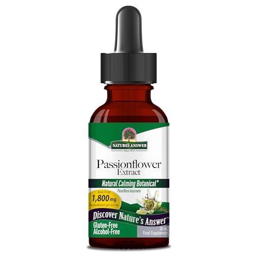 Nature's Answer Passionsblume | Hochkonzentrierte flüssige Kräutertinktur | Natürliches Beruhigungsmittel | Alkoholfrei, Glutenfrei & Vegan | 30 ml
