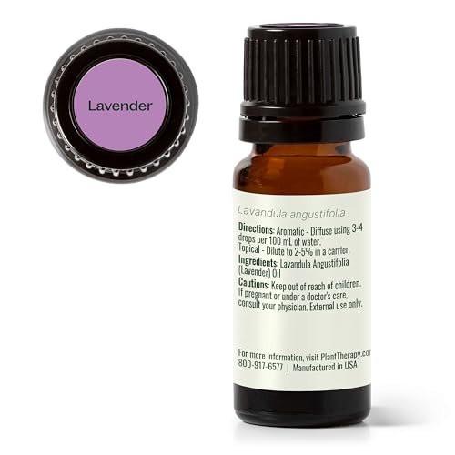 Plant Therapy Lavendel Ätherisches Öl 100% Rein, Unverdünnt, Therapeutische Qualität, Aromatherapie Diffuser für Entspannung und Körperpflege, Gesunde Haut und Haare, 10 ml (1/3 oz)