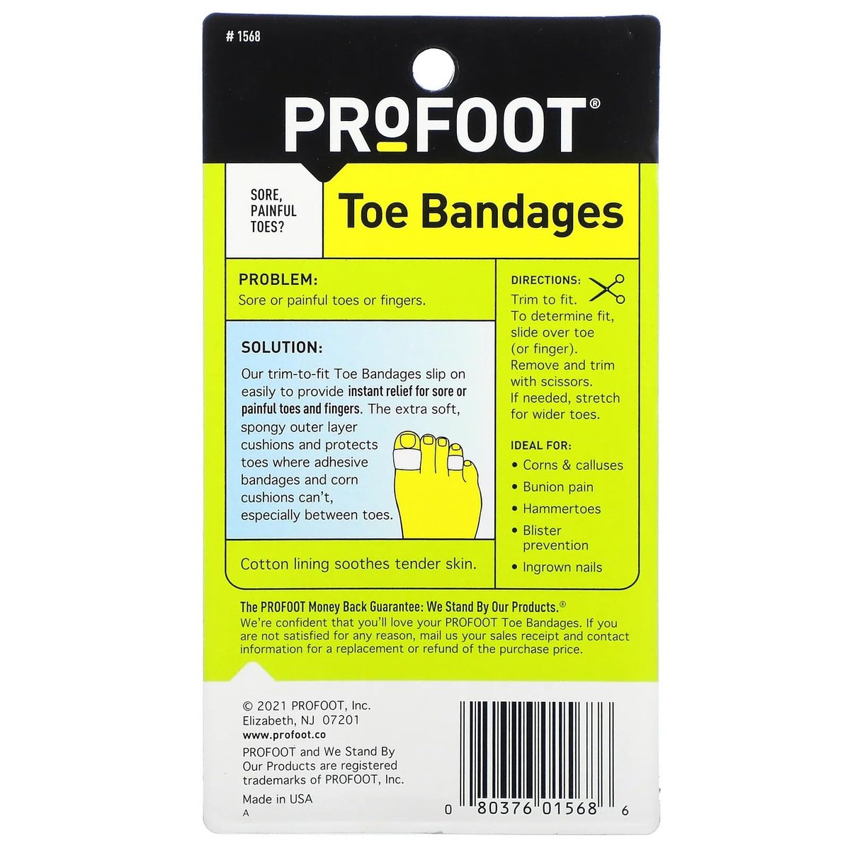 Profoot Zehenbandagen 3 Stück (2er-Pack)