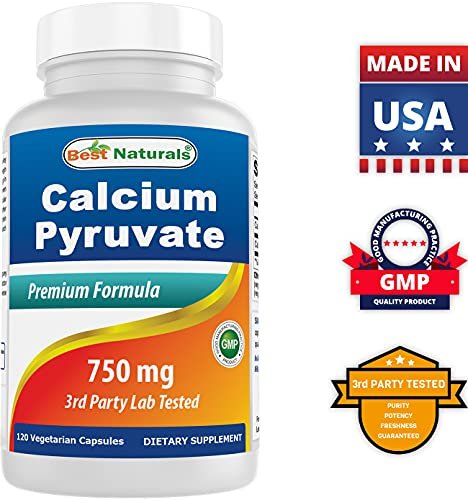 Calcium Pyruvat 750 mg – 120 Kapseln von Best Naturals (2er-Pack)