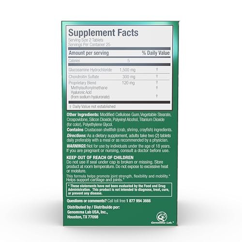X Ray High Potency Gelenk Gesundheitsergänzung mit Glucosamin 1500mg, Chondroitin 300mg, MSM 120mg – Unterstützt gesunde Gelenke, Knochen & Knorpel – 50 Kapseln