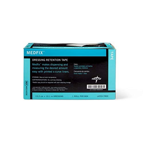 Medline MedFix Wundversorgungs-Halteband mit S-Release Trägerfolie, 15 cm x 10 m