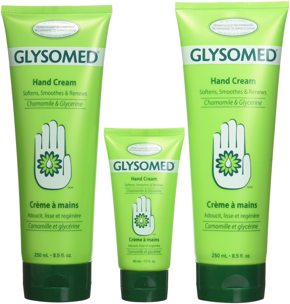 Glysomed Handcreme 3er-Pack (2x große Tube 240 ml + 1x Reisegröße 50 ml)