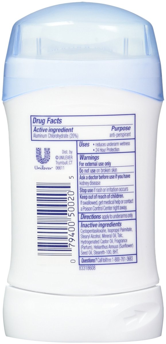 Dove Deodorant Invisible Solid Puder 1,6 Unzen (47 ml) (3er-Pack) – 24h Schutz ohne sichtbare Rückstände