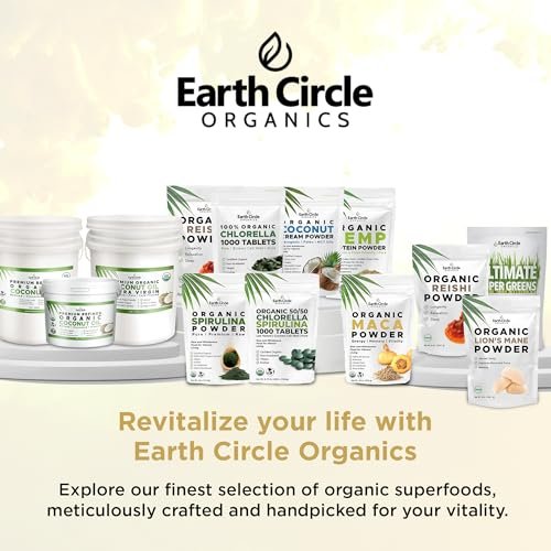 Earth Circle Organics Maca Pulver, Schwarz, 227 g (8 Unzen)