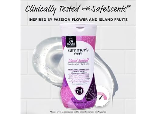 Summer's Eve Island Splash Intimwaschgel, tägliche Intimpflege, entfernt Gerüche, pH-hautneutral, sanft zu empfindlicher Haut, 255 ml (1er-Pack)