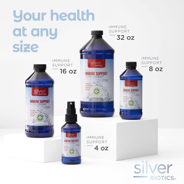 Silver Biotics Patentiert mit Multivalenter SilverSol Technologie | Ag₄O₄ 10 PPM Immununterstützung | Bio-Hacking für natürliche Immunabwehr | 237 ml