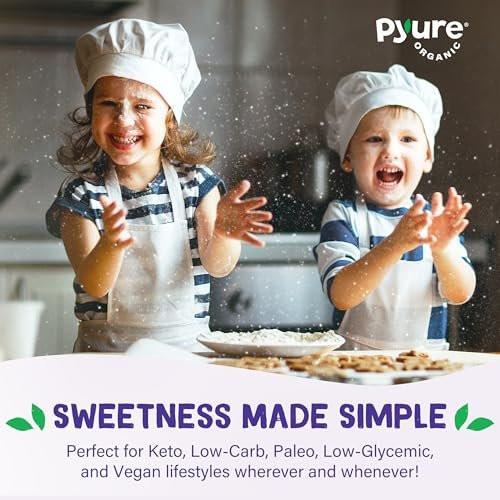 Pyure Bio-Stevia-Extrakt-Pulver – 100 % reiner Stevia-Blätter-Extrakt, ohne Füllstoffe, zuckerfrei, keto- und paläofreundlich, diabetikerfreundlich, null Kalorien, 300-mal süßer als Zucker, 1.000 Portionen, USDA Bio