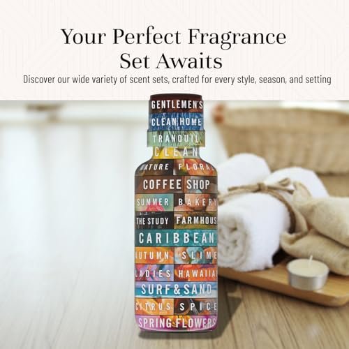 P&J Trading Duftöl Set Tranquil | Vanille, Gurkenmelone, Lavendel, Amber, Bambus & Meeresbrise – für Kerzen, Seifen, Diffuser & Frischeduft