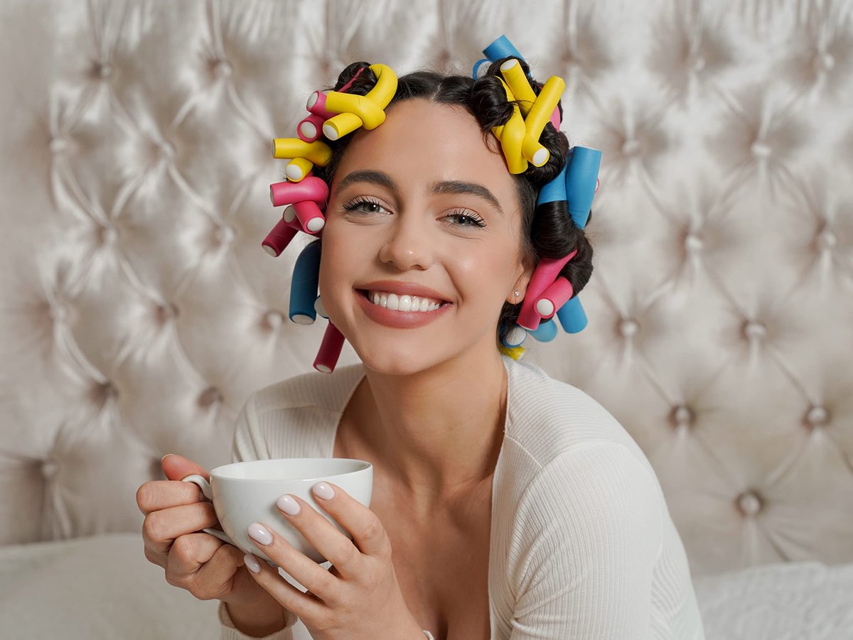 Tifara Beauty Salon Heatless Flexible Hair Rollers Curlers 42er-Pack 7" Weiche Schaumstoff Flexi Twist Lockenwickler für kurzes und langes Haar