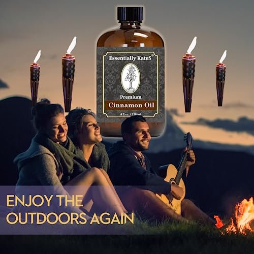 Premium Zimtöl 4 Fl Oz mit großer Pipette und Sprühflasche - 100% rein, natürlich & therapeutisch - Reinigung, DIY Seife, Diffuser, Aromatherapie, Garten und Küche - Innen- und Außenbereich
