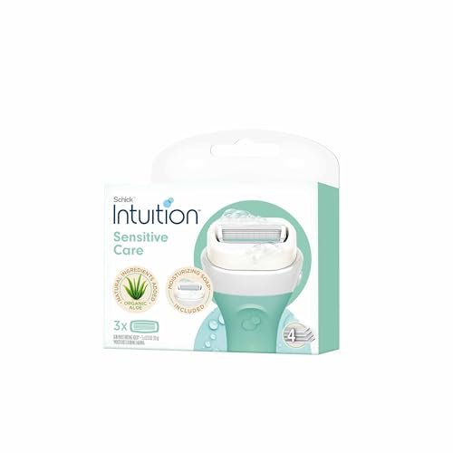 Schick Intuition Sensitive Care Rasierklingen Nachfüllkassetten, 3 Stück (Verpackung kann variieren)