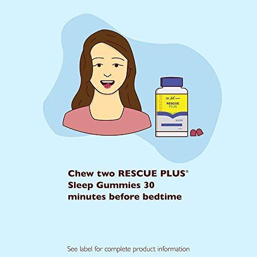 Bach RESCUE PLUS Melatonin Einschlaf-Gummis mit Erdbeergeschmack – 60 Stück