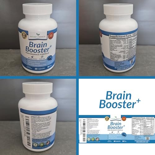 40-in-1 Brain Booster Nahrungsergänzungsmittel für Fokus, Gedächtnis, Klarheit, Energie | Fortschrittliche Vitamine plus eBook | für Männer & Frauen, Kognitive Funktion Nootropikum mit DMAE, Geist-Gesundheitsformel | 60 Kapseln