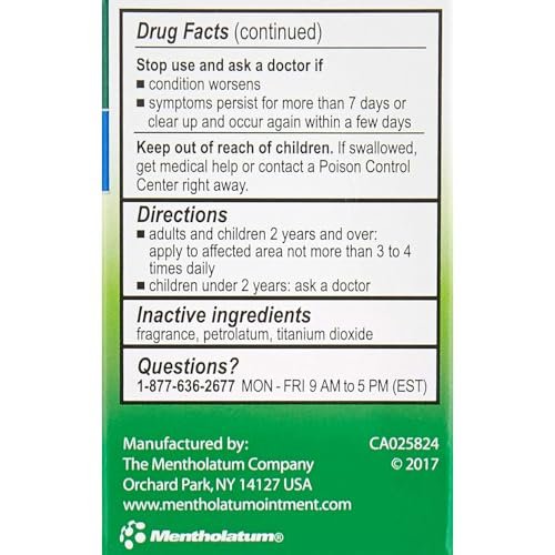 Mentholatum Original Salbe Beruhigende Linderung, Aromatische Dämpfe – 28 g (Packung mit 2)