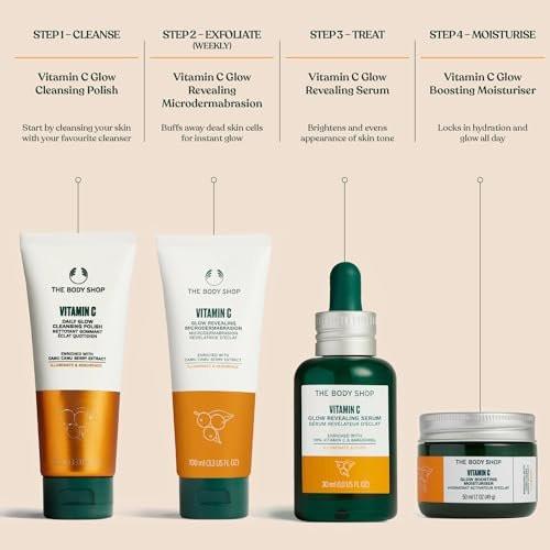 The Body Shop Vitamin C Glow Boosting Microdermabrasion – Peeling für müde, fahle Haut – Vegan – 100 ml