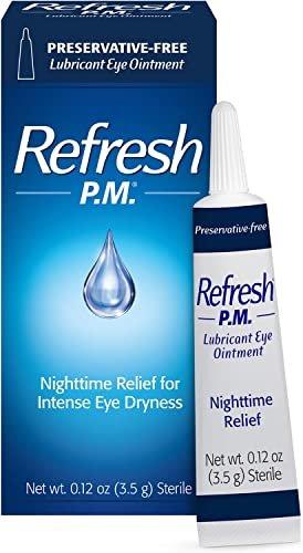 Refresh P.M. Augensalbe, 0,12 Unzen (2er-Pack) – Feuchtigkeitsspendende Pflege für trockene Augen über Nacht
