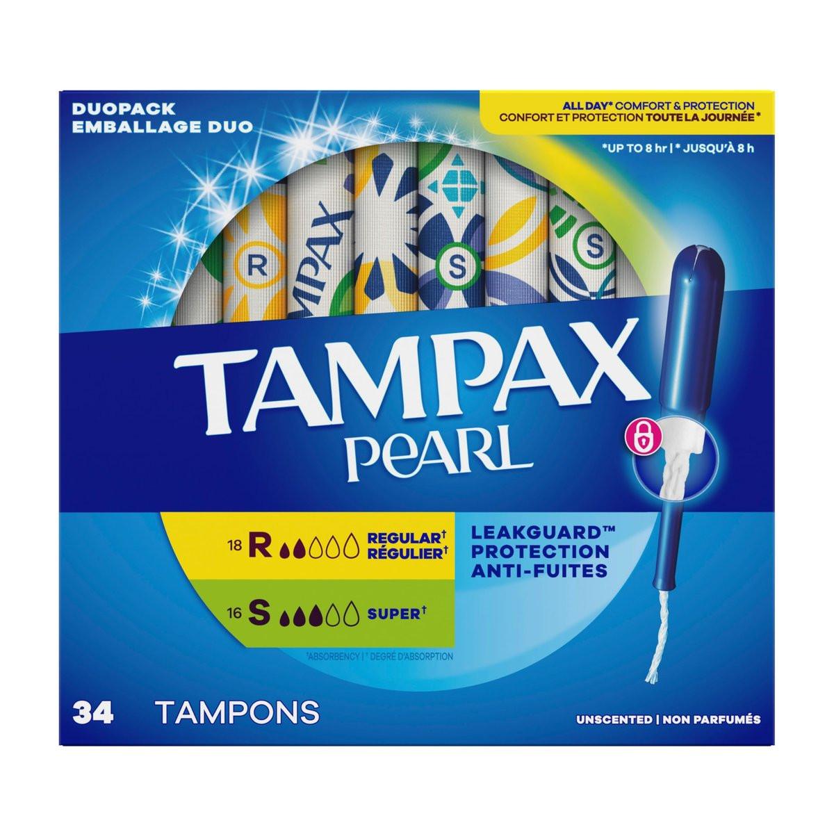 Tampax Pearl Tampons Multipack Regular/Super, 34 Stück – mit LeakGuard-Braid, unparfümiert - görsel 18