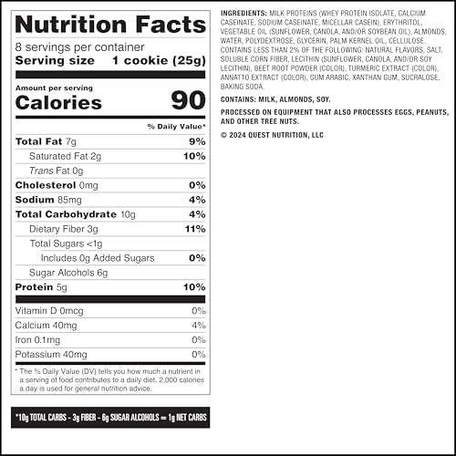 Quest Nutrition Frosted Protein Cookies – Geburtstagskuchen, <1g Zucker, 5g Protein, 1g Netto-Kohlenhydrate, glutenfrei, 8 Kekse
