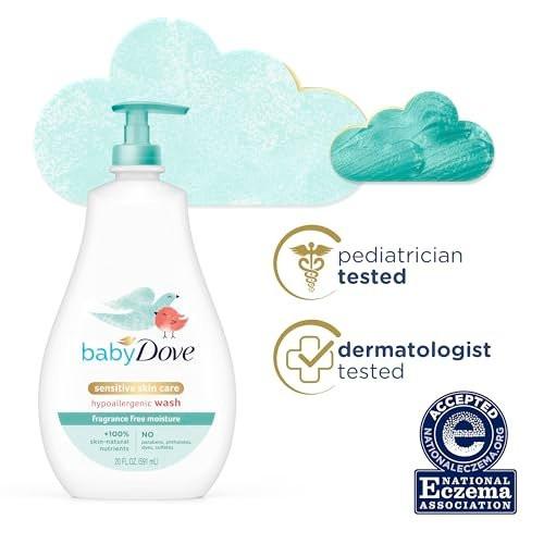 Baby Dove Sensitive Skin Care Baby Wash – Duftfrei, hypoallergen, 591 ml