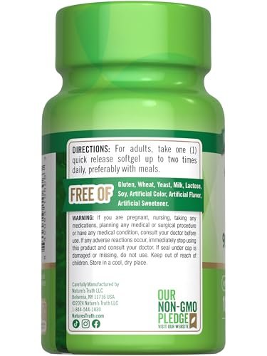 Nature's Truth Vitamin E Softgels | 200 IE | 100 Softgels | Nicht-GVO & Glutenfrei