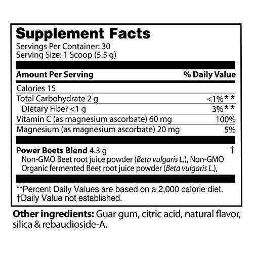 Nu-Therapy Power Beets – Superkonzentriertes Rote-Bete-Superfood – Nahrungsergänzungsmittel – Leckerer Acai-Beeren-Granatapfel-Geschmack – Nicht-GMO Rote-Bete-Saftpulver – 30 Portionen, 5,8 Unzen (1er-Pack)