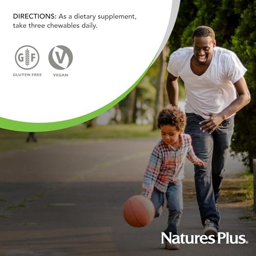 NaturesPlus Hema-Plex Eisen 85 mg – 60 Kirsch-Bonbons – mit Vitamin C & Bioflavonoiden – Vegan & Glutenfrei – 20 Portionen