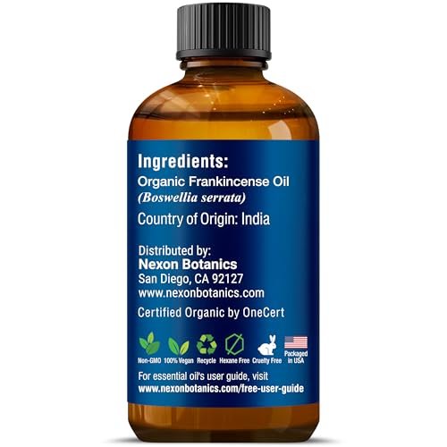 Bio Weihrauch Ätherisches Öl 30 ml – Reines Naturöl für Aromatherapie, Diffuser, DIY, Kerzen- und Seifenherstellung – Nexon Botanics