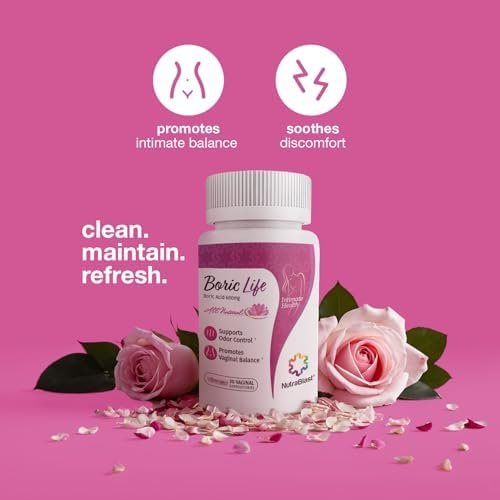 NutraBlast Borsäure-Zäpfchen – 100% rein, hergestellt in den USA – Intimgesundheit (30 Stück)